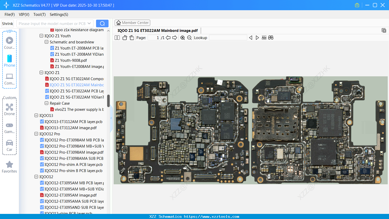 VIVO IQOO Z1 5G ET3022AM Mainbord Image